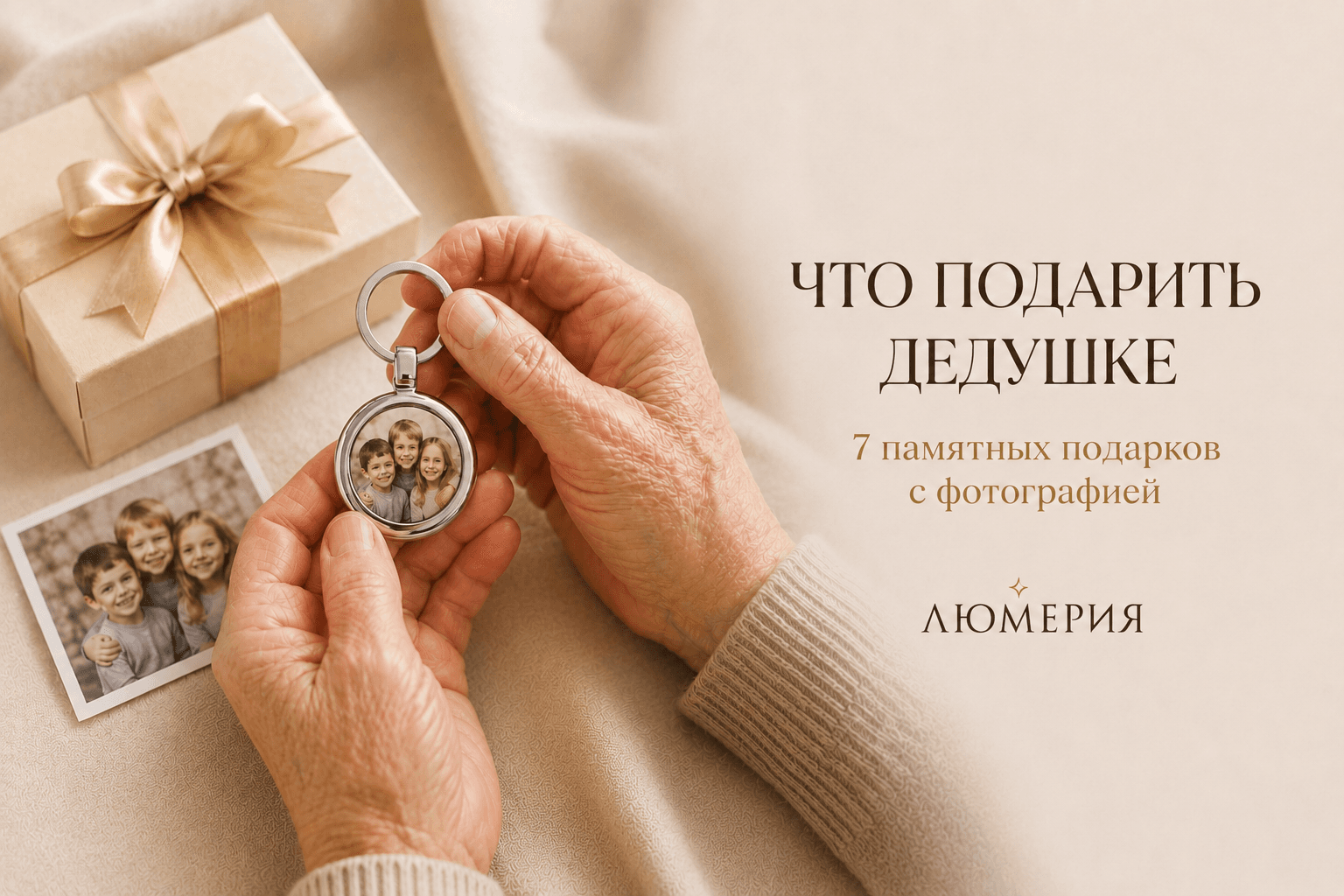 Что подарить дедушке: 7 памятных подарков с фотографией