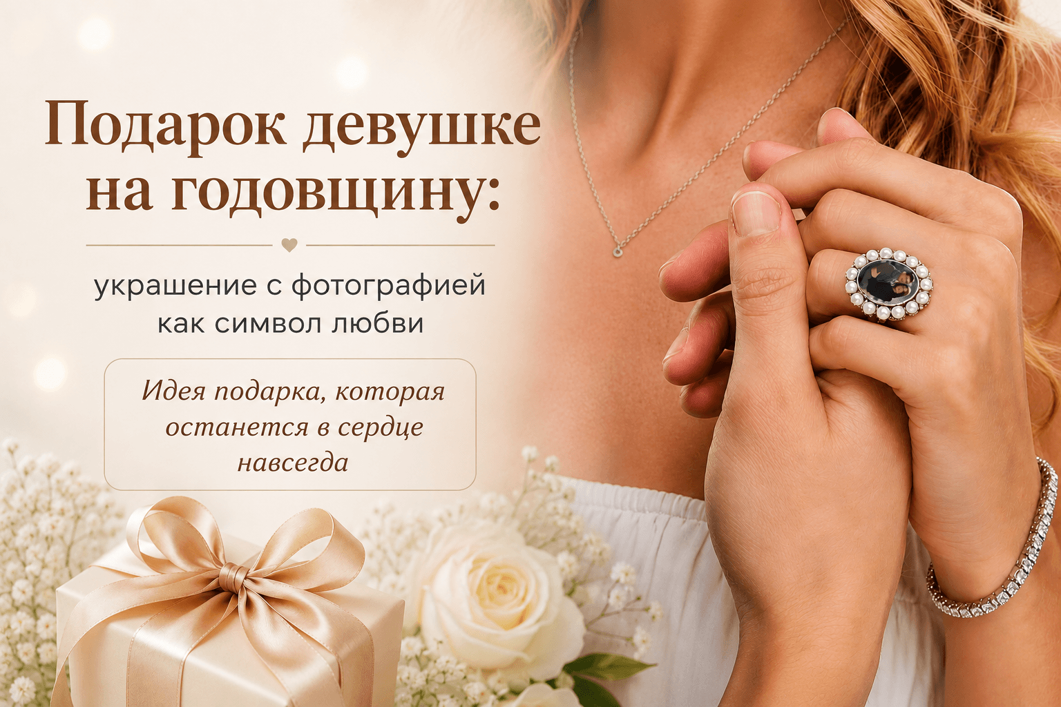 Подарок девушке на годовщину: украшение с фотографией как символ любви